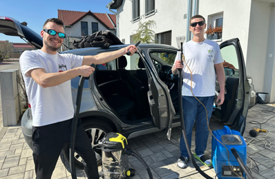 Ukázka sedačka před a po čištění